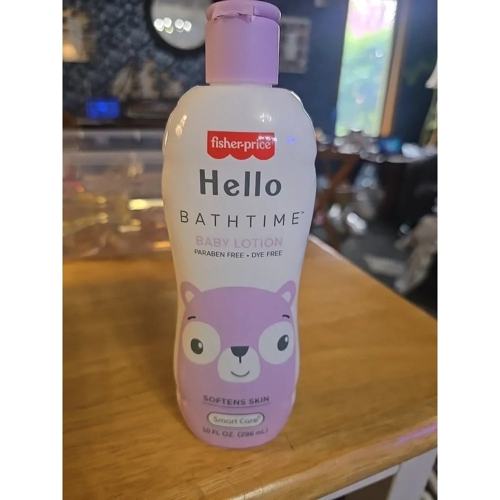 New 10 fl oz Fisher-Price Hello Bathtime Baby Lotion Paraben Free Dye Free